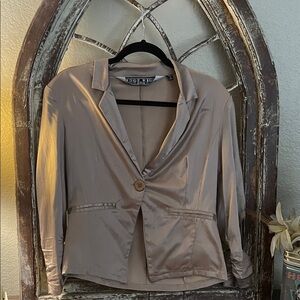 Express Beige Satin Blazer